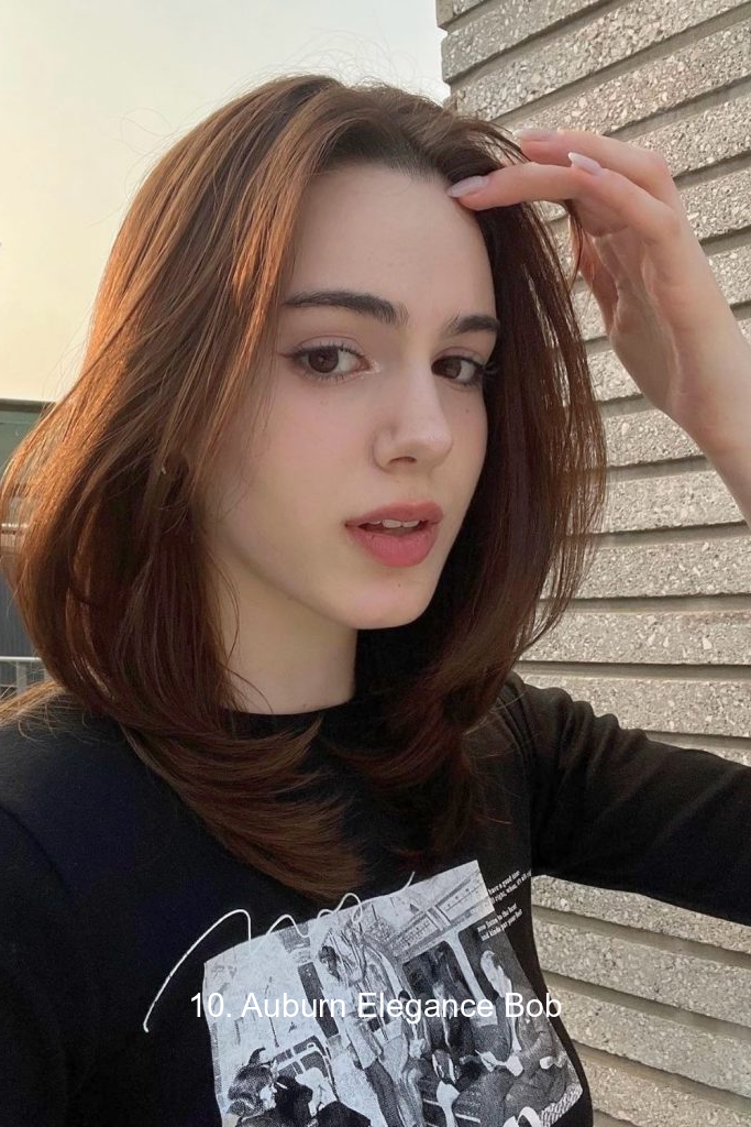 10. Auburn Elegance Bob