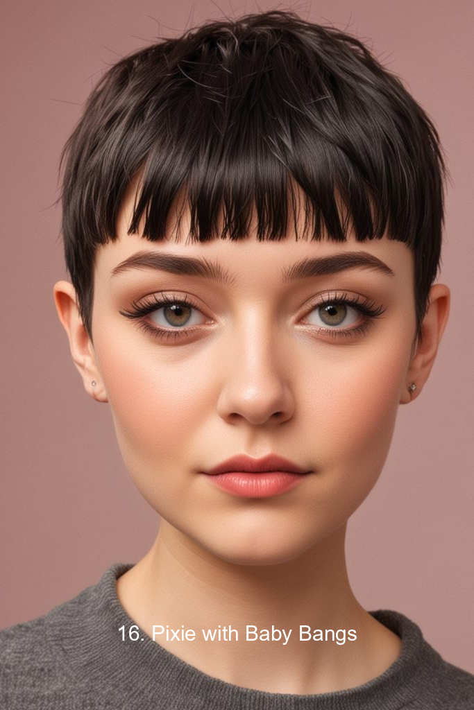 16. Pixie with Baby Bangs