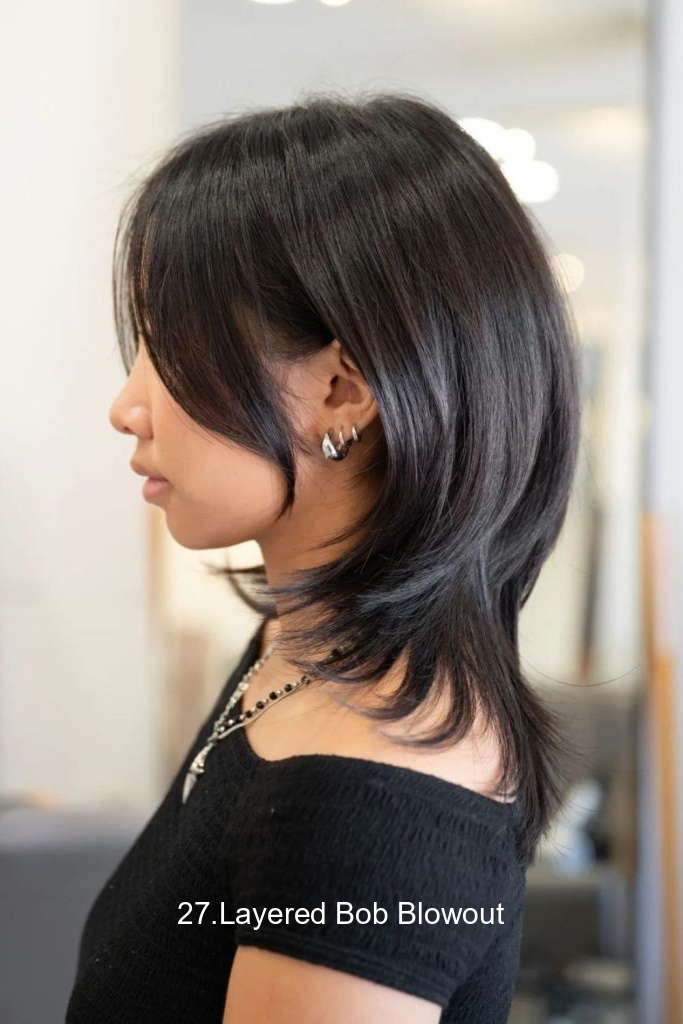27.Layered Bob Blowout 3362 27.Layered Bob Blowout