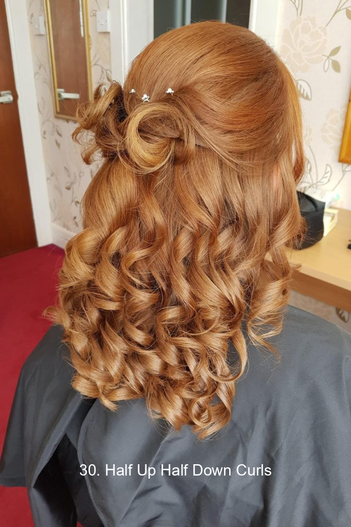 30. Half Up Half Down Curls 9385 30. Half Up Half Down Curls