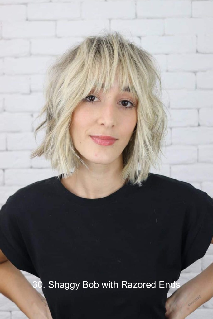 30. Shaggy Bob with Razored En 4077 30. Shaggy Bob with Razored Ends