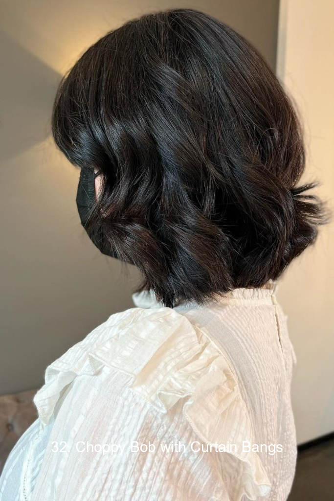 32. Choppy Bob with Curtain Bangs
